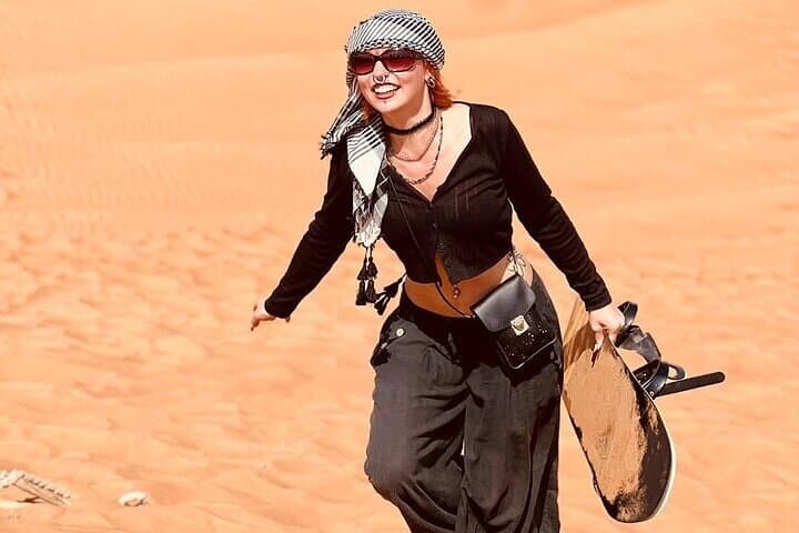 Half-Day Dubai Desert Safari in Lahbab: Dune Bashing, Camel Ride & Sandboarding photo 3