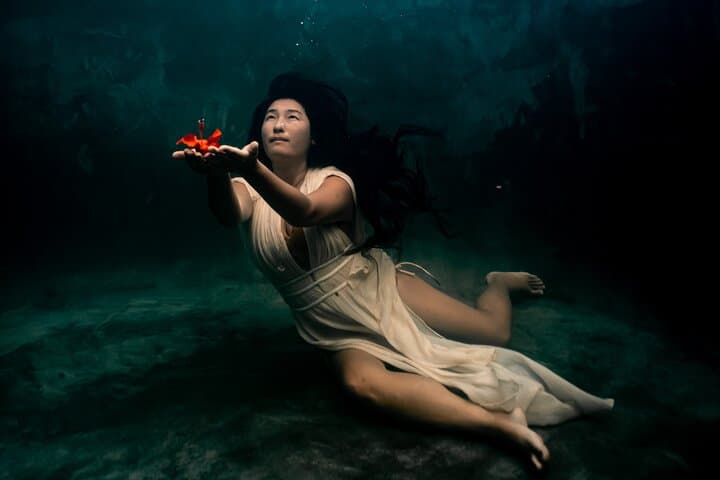 Underwater Photoshoot in Tulum: Private Villa Water Portrait Experience photo 3