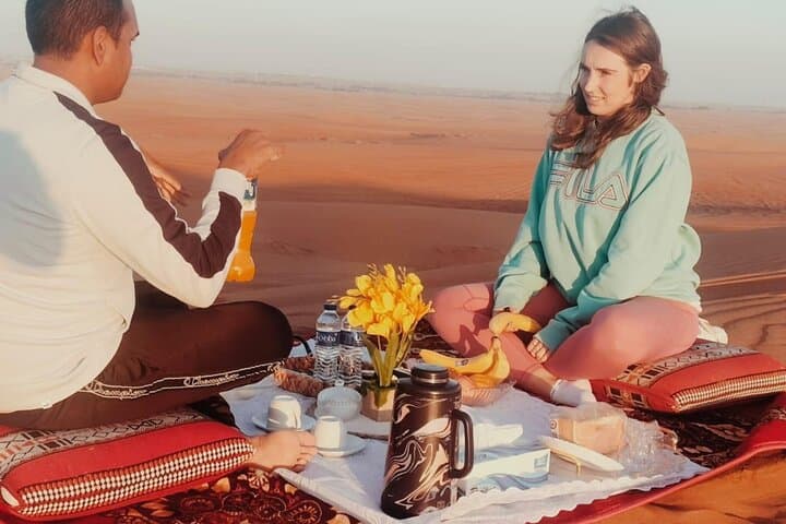 Dubai Sunrise Desert Safari: Dune Bashing, Camel Ride & Arabic Breakfast photo 4