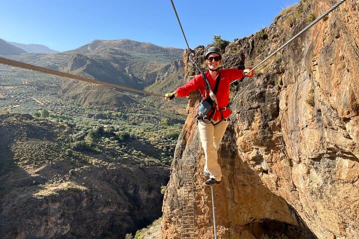 La Colmena Via Ferrata Near Granada: A 4-Hour Adrenaline Route with Bridges and Zipline
