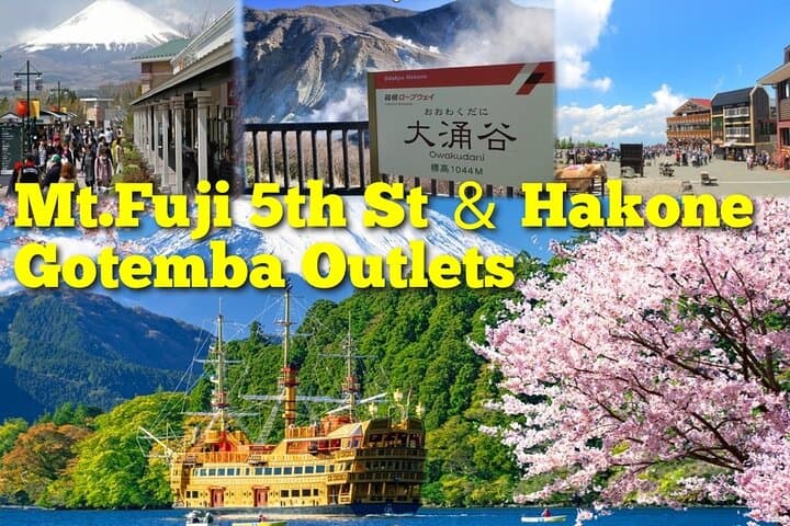 Full-Day Mount Fuji and Hakone: Owakudani Ropeway, Lake Ashi Pirate Ship & Gotemba Outlets