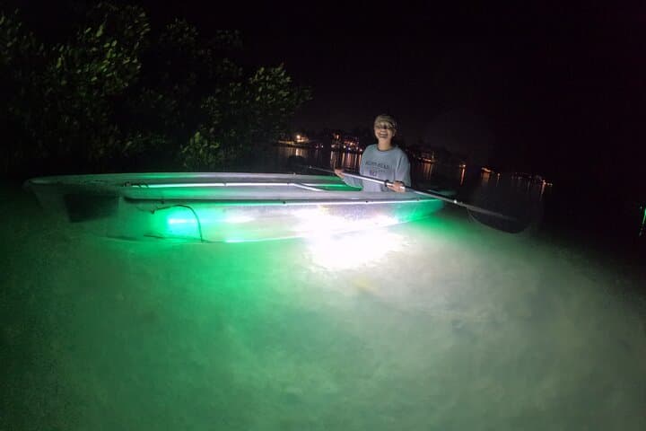 Sarasota LED-Illuminated Clear Kayak Night Tour — Paddle with Dolphins & Manatees photo 5