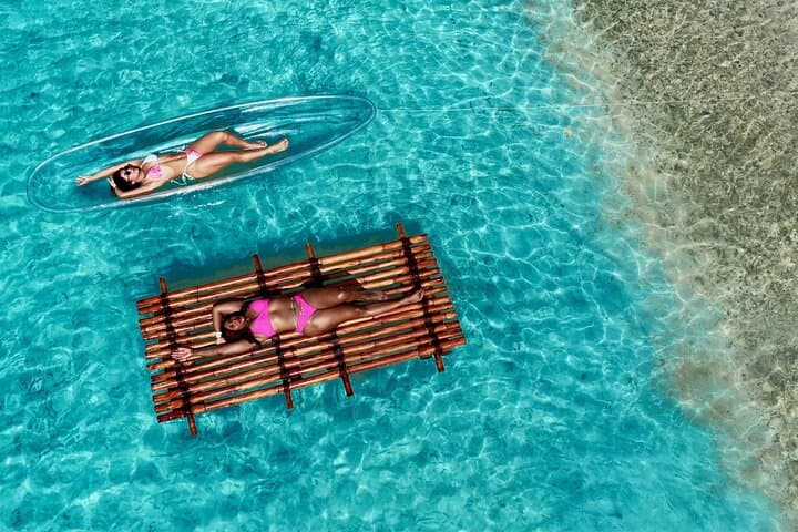 Clear Kayak and Bamboo Raft Photoshoot in Aruba — Same-Day Drone Photos photo 2