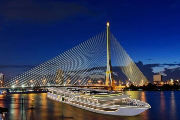 Noah Chao Phraya Sunset Cruise: Bangkok River Dinner & Wat Arun Views
