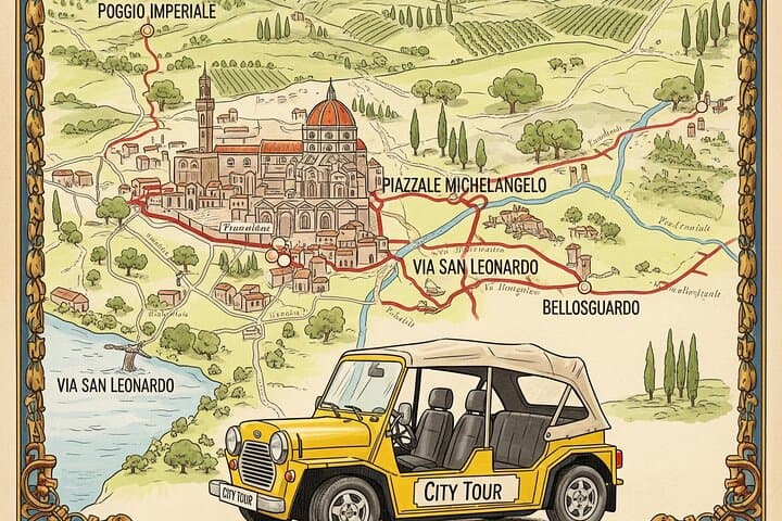 Vintage Car Florence City Tour: Piazzale Michelangelo & Certosa Experience photo 4