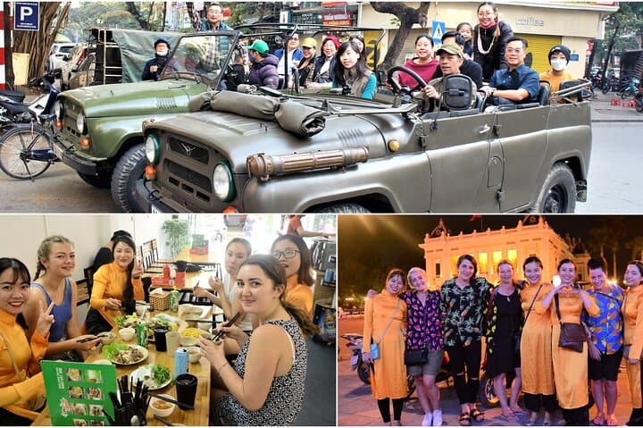 Women-Led Hanoi Jeep Night Food Tour — Old Quarter Eats, Train Street & Egg Coffee