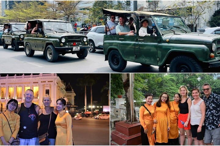 Hanoi Night Jeep Food Tour Led by Women: Old Quarter Eats & Train Street