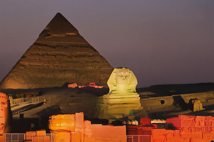 Nighttime Enchanting Ritual at the Pyramids — Dinner & Sound-and-Light Experience in Giza