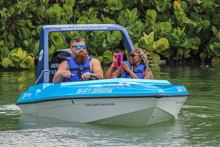 Cancun Jungle Tour: Speedboat Through Nichupté to El Ángel Reef