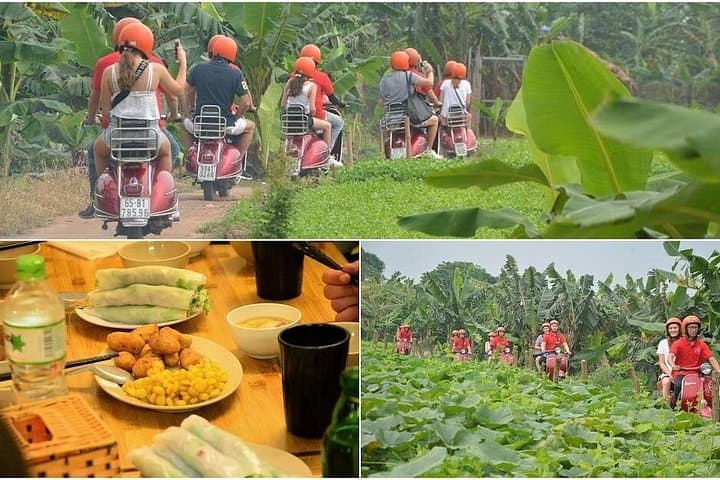 Hanoi Countryside Vintage Vespa Tour — Red River, Co Loa & Local Markets