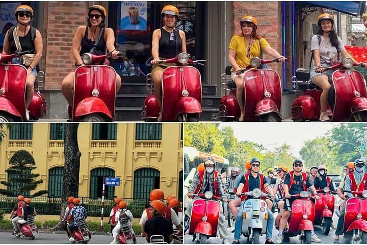 Hanoi Vintage Vespa Tour: 2.5-Hour City Ride to Train Street & Long Bien Bridge photo 2