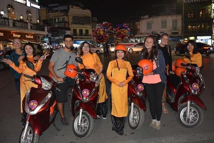 Hanoi Night Foodie Motorbike Tour Led by Women — Old Quarter Rides & Street Food