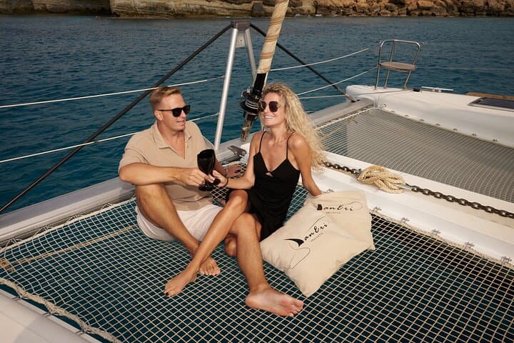 Ayia Napa Private Sunset Catamaran Cruise — Sunset Sail to Cape Greco & Lovers' Bridge