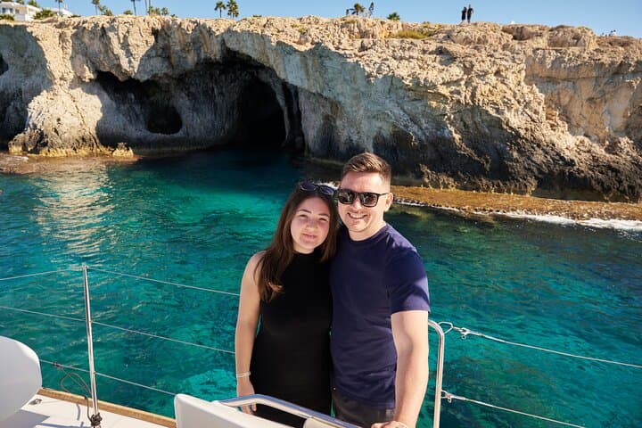 Ayia Napa Private Sunset Catamaran Cruise — Sunset Sail to Cape Greco & Lovers' Bridge photo 6