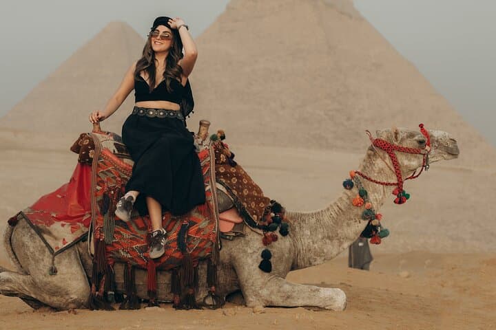Giza Pyramids, GEM & Nile Felucca: Full-Day Private Tour with Camel Ride photo 3