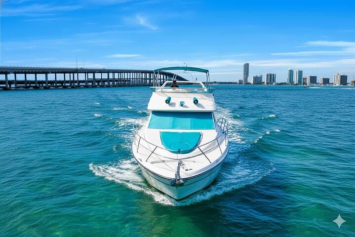 Cruise Biscayne Bay Aboard a 50ft Miller Blue: Miami Yacht Rental Guide photo 2