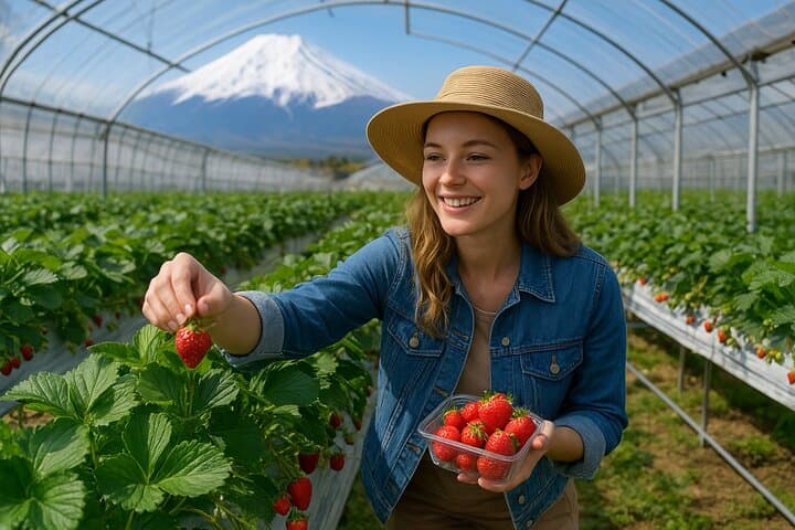 Mt Fuji Day Trip by Shinkansen & Private Car: Tea Fields, Shrine & Strawberry Picking photo 2