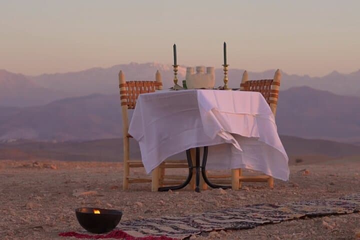 Sunset Dinner by a Vintage VW in the Agafay Desert photo 2