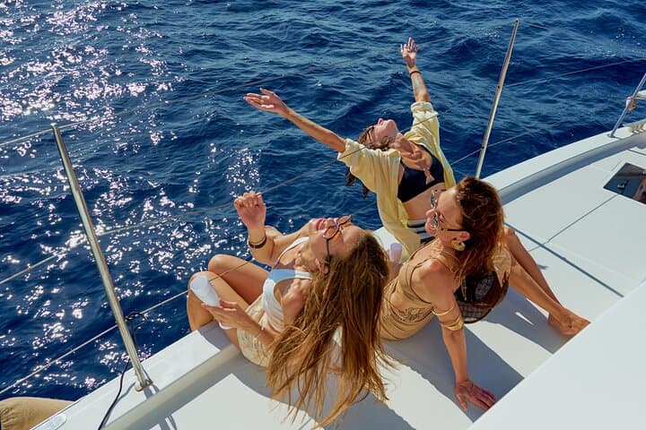 Chania Afternoon Catamaran Cruise: Sunset Dinner, Drinks & Swimming photo 2