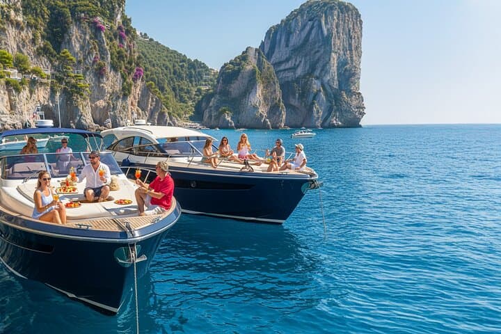 Explore Capri by Boat: Secret Grottos, Faraglioni & Swim Stops photo 2