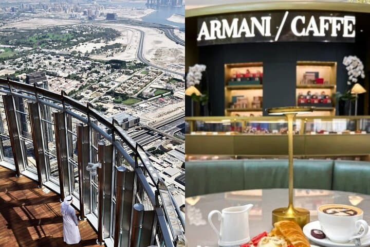 Burj Khalifa At The Top 124 & Armani/Caffè Gold Cappuccino — Midday Views Over Dubai photo 1