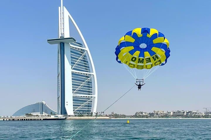Parasailing Over Burj Al Arab: Dubai Coastline Parasail Flight