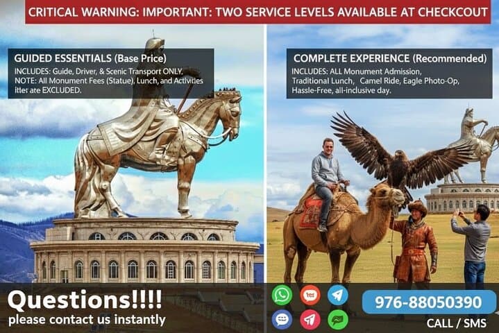 Genghis Khan Statue & Terelj Day Tour: Camels, Eagles, Turtle Rock and Aryabal Hike photo 2