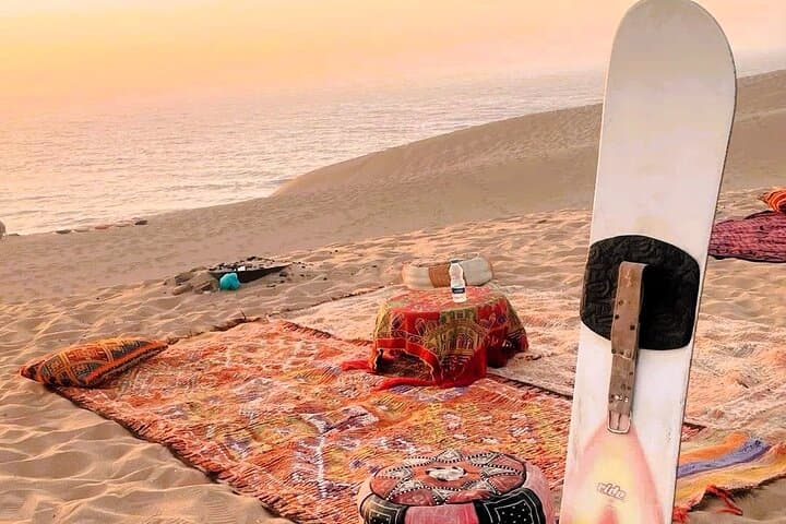 Agadir Dunes at Sunset — Sandboarding, Camel Rides & Beachside BBQ