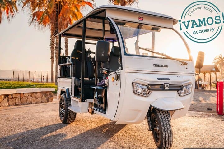 Learn Spanish & See Málaga: Tuk Tuk Crash Course and Panoramic Ride