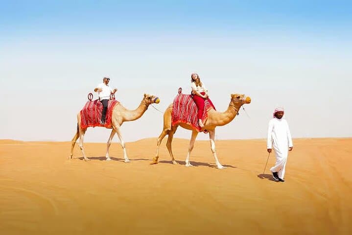 Dubai Desert Safari in Lahbab — Dune Bashing, Camel Rides, BBQ & Stargazing