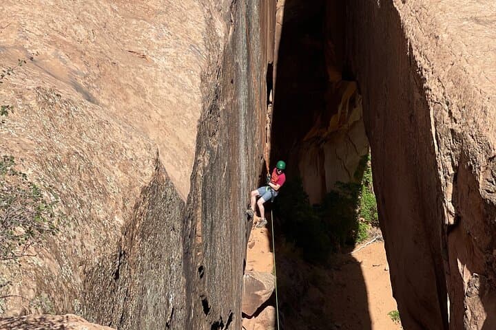 Rappel into Medieval Chamber and Morning Glory Natural Bridge — Moab Adventure