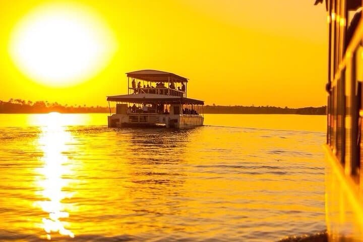 Sunset Cruise on the Zambezi River at Victoria Falls — Hippos, Sunsets & Wildlife