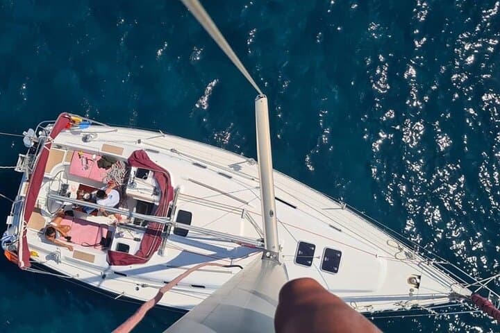 Private Santorini Sailing Day: Caldera Cruise, Snorkeling & Greek Feast photo 1
