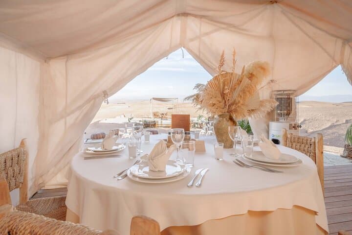 Private Agafay Desert Luxury Lunch with 4x4 Transfer from Marrakech