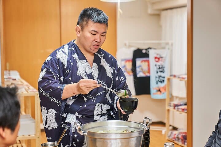 Train with a Yokozuna: Sumo Practice & Chanko-Nabe at Asahifuji Dojo, Tokyo photo 4