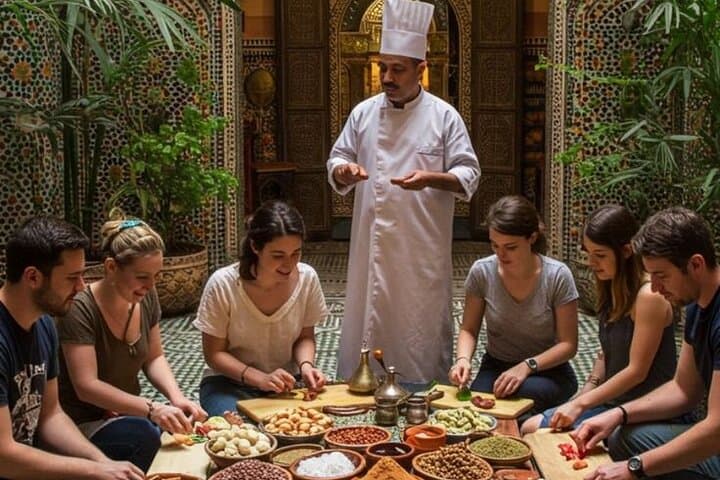 Hands-On Moroccan Cooking Class with a Tangier Family — Market-to-Table Experience