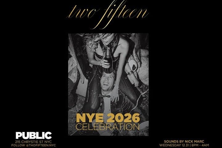 Ring in 2026 at Two Fifteen: PUBLIC Hotel NYE Ticket