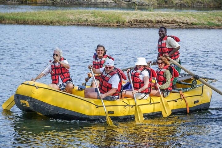 Upper Zambezi Float, Game Drive & White Rhino Walking Safari — Livingstone Adventure