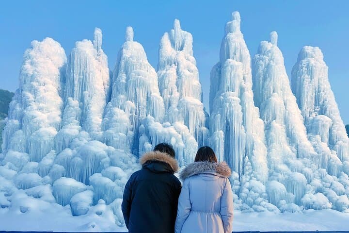 Frozen Ice Wall at Cheongyang Alps Village — Day Trip from Seoul