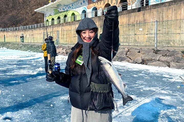 Hwacheon Ice Fishing & Eobi Valley Winter Tour from Seoul — Ice Walls, Trout Fishing, and Festival Fun