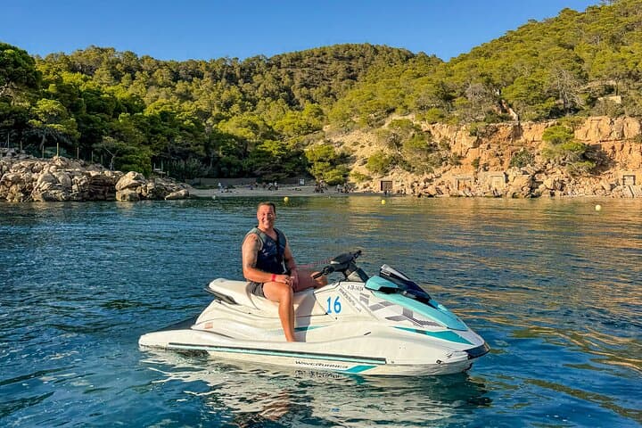 Jet Ski to Cala Salada: Guided 30-Min Adventure from San Antonio, Ibiza photo 3