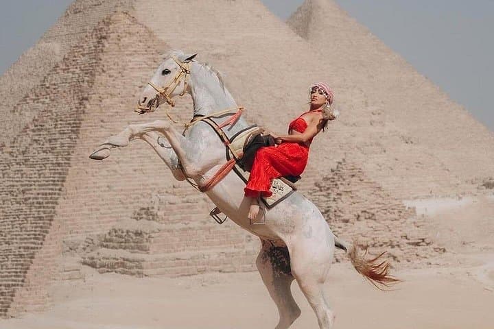 Giza Pyramids Photoshoot with Camel and Jumping Horse — Private Half-Day from Cairo photo 3