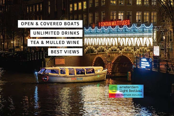 Amsterdam Light Festival Canal Cruise — Electric Boat Night Tour photo 1