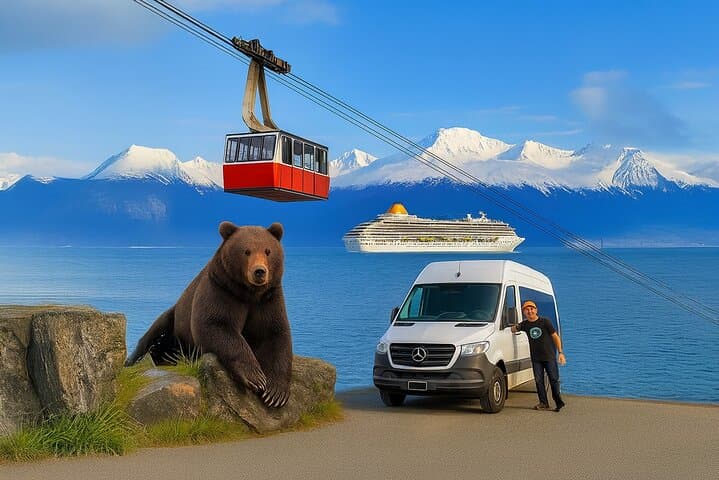 Whittier to Anchorage Transfer with Wildlife and Alyeska Tram