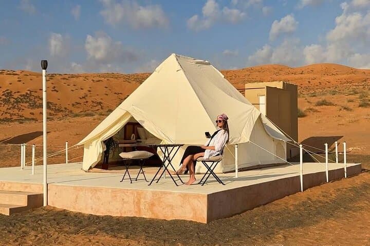 Overnight Desert Camp & Wadi Shab: 2-Day Oman Adventure from Muscat