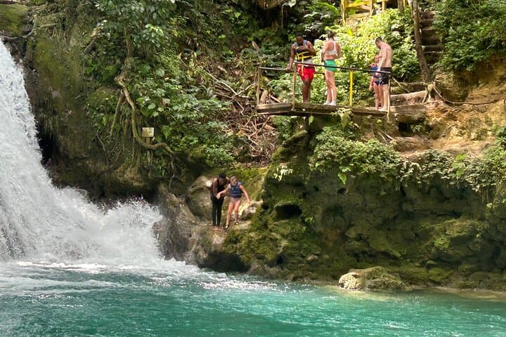 Ocho Rios Blue Hole, Secret Beach & Dunn's River Falls: Full-Day ATV and Waterfall Adventure