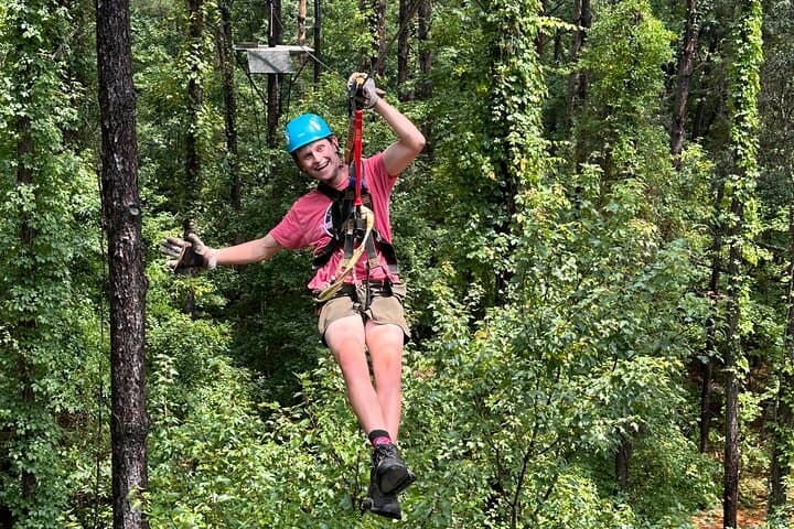 Charleston Zipline Canopy Tour: 7‑Line Forest Canopy with 65‑ft Climbing Wall
