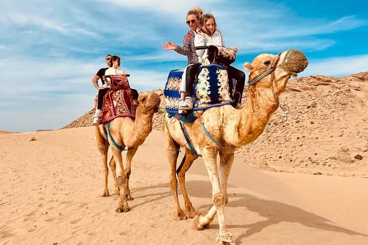 Peaceful Camel Ride Through the Timlalin Dunes Near Agadir