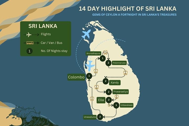 14-Day Private Sri Lanka All-Inclusive Island Tour From Airport: Culture, Hill Country & Safari photo 2