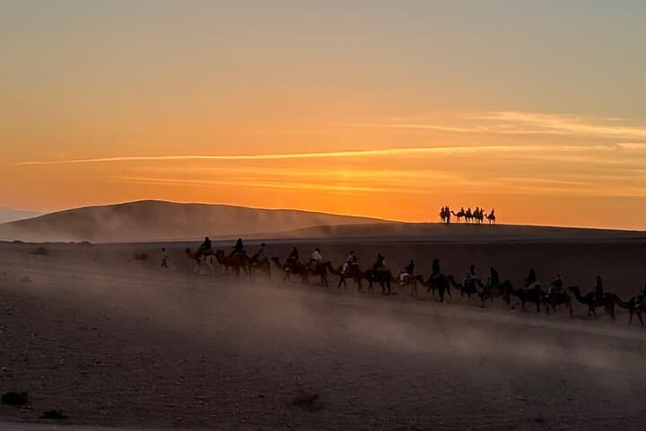 Agafay Desert Sunset: Camel Ride, Dinner & Live Berber Show from Marrakech